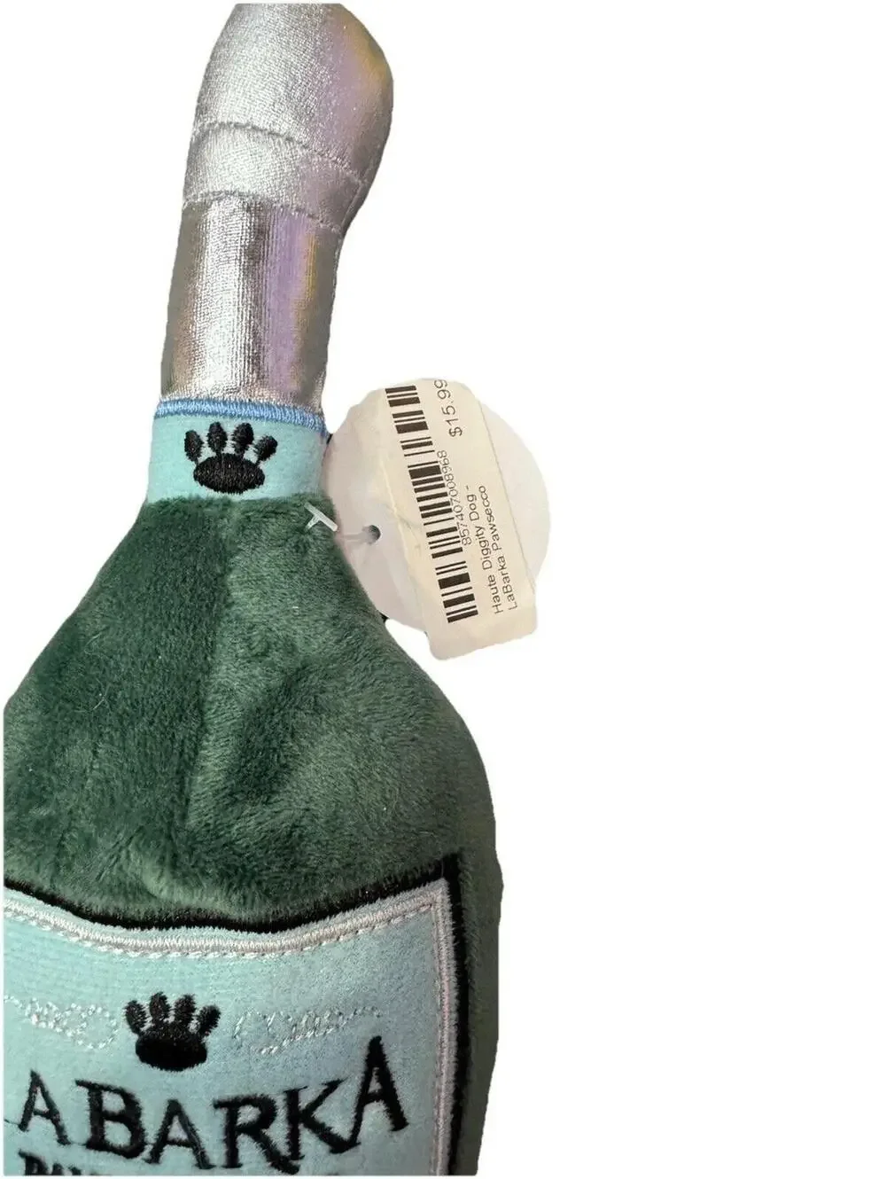 (RGB1) Haute Diggity Dog LaBarka Pawsecco, Plush One Size, Pawsecco (Dark Gray)